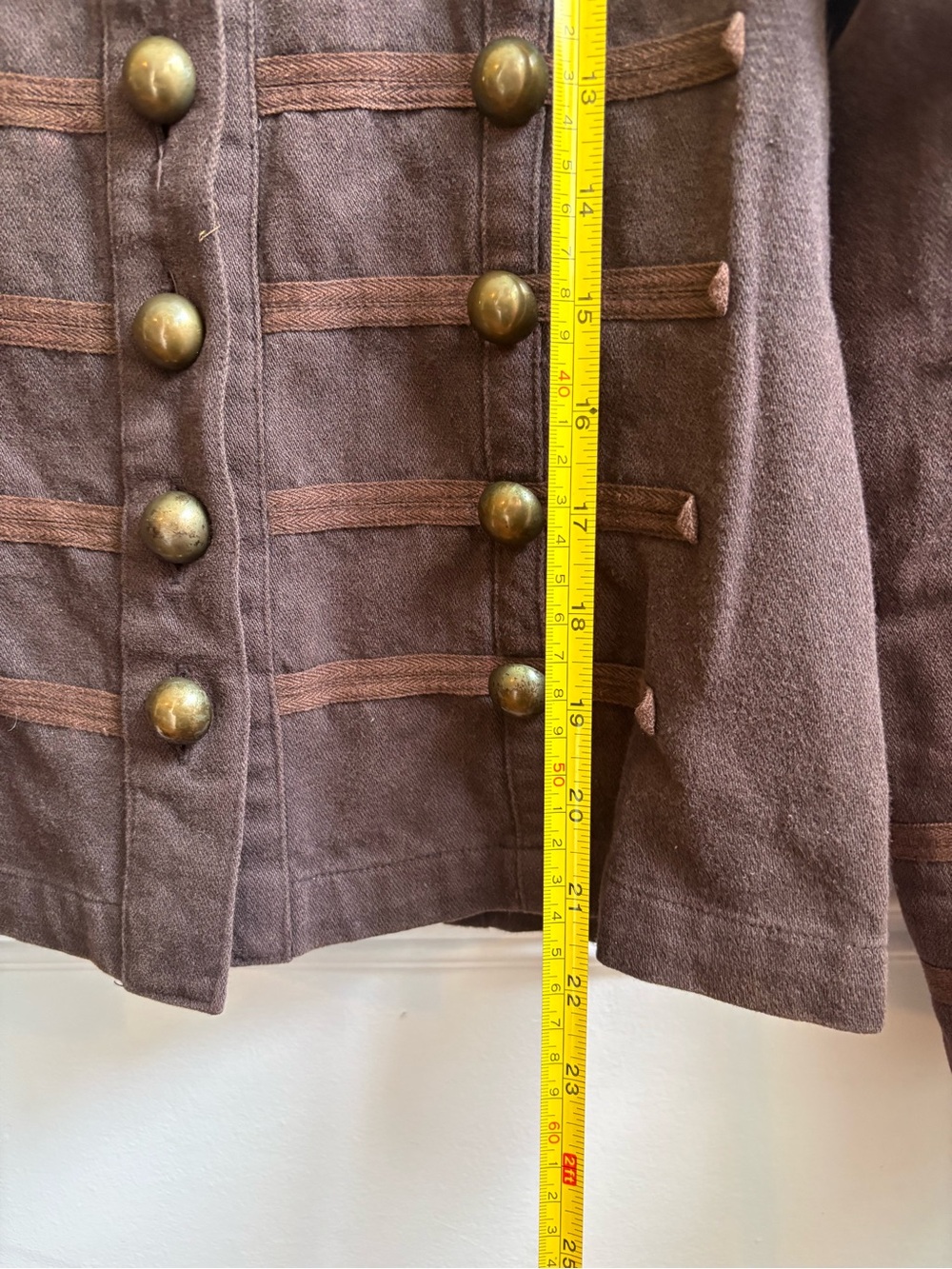 Women's Brown Military-Style Utility Jacket - Picture 6 of 6